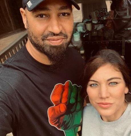 Teresa Obert half sister Hope Solo with her husband Jerramy Stevens.
